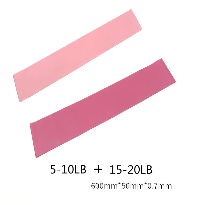 Kit 2 Faixas Elásticas Mini Band para Treino Funcional