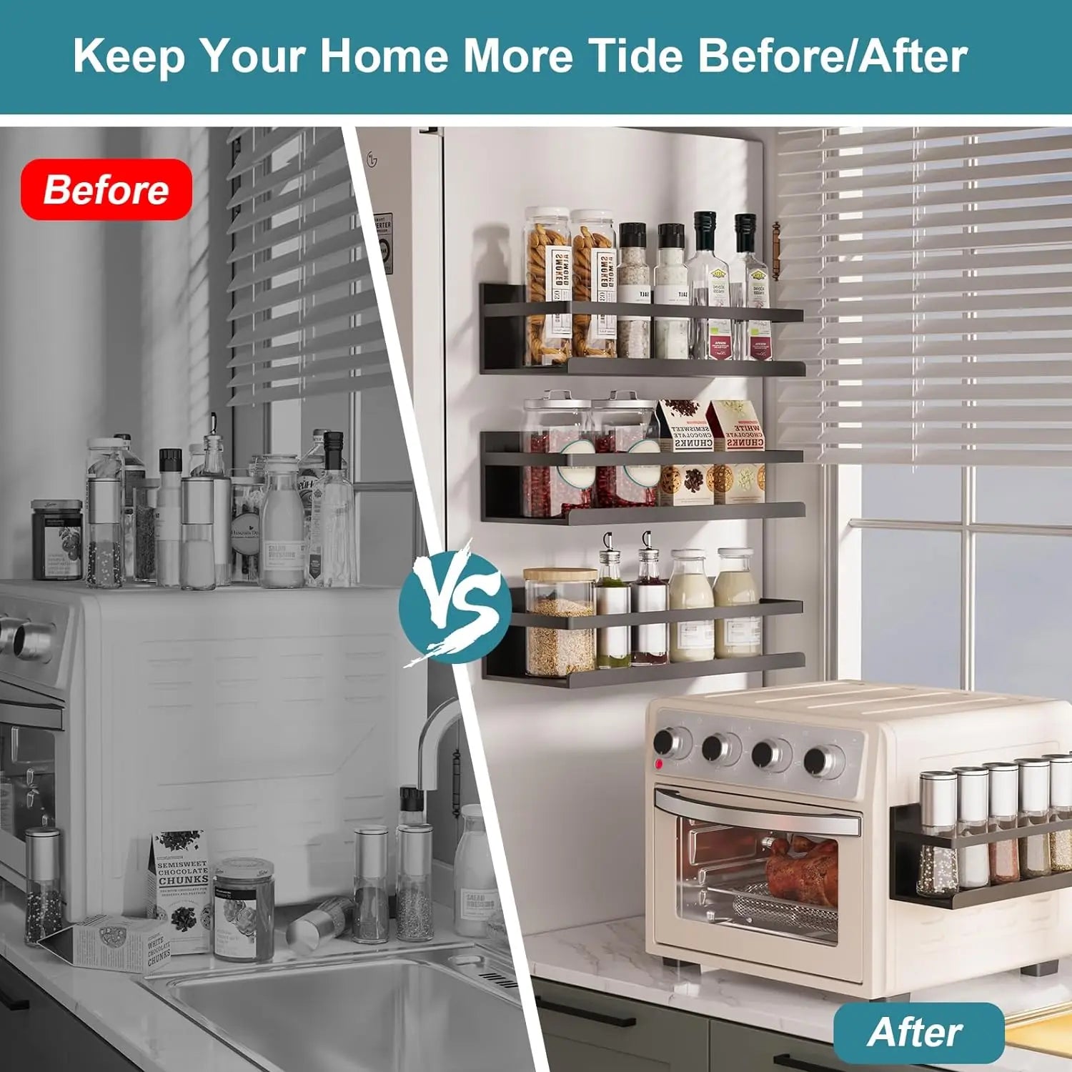 Suporte Multiuso Magnético para Banheiro, Lavanderia e Cozinha