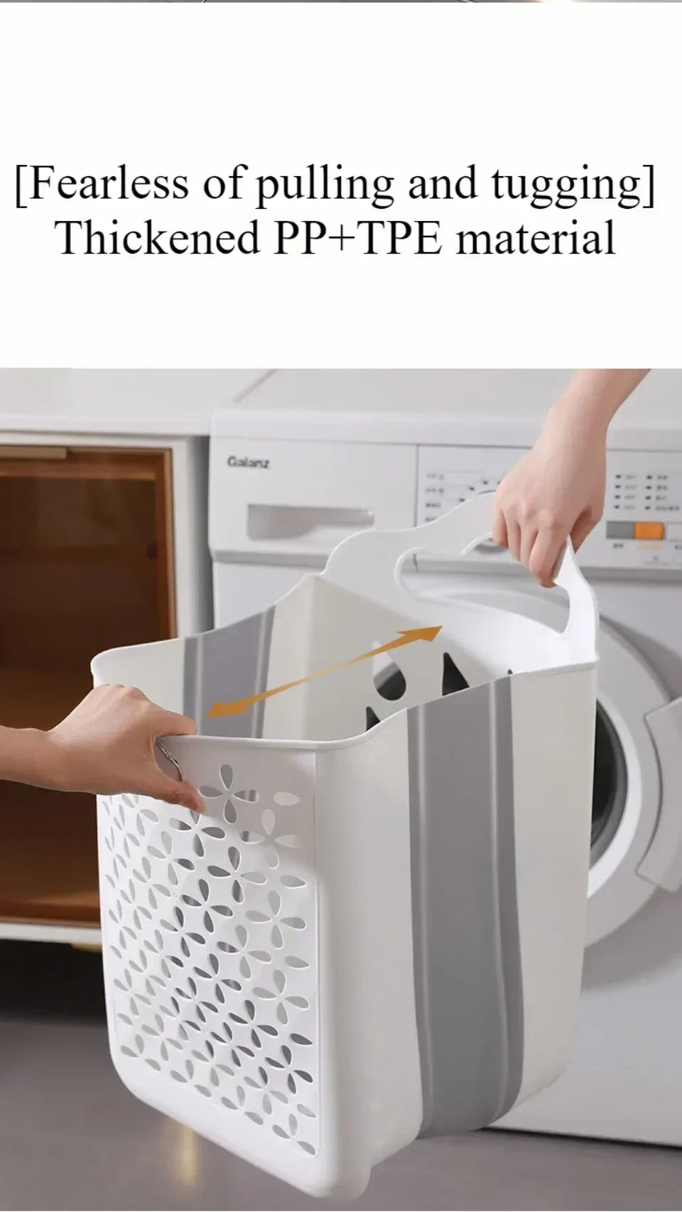 Cesto de Roupa Suja Dobrável com Fixação na Parede (Fácil Instalação)