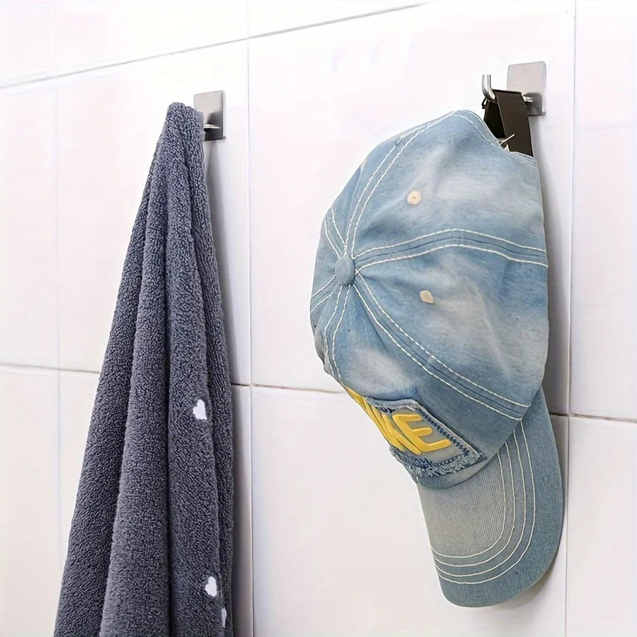 Kit Ganchos Adesivos em Aço Inox de Alta Fixação