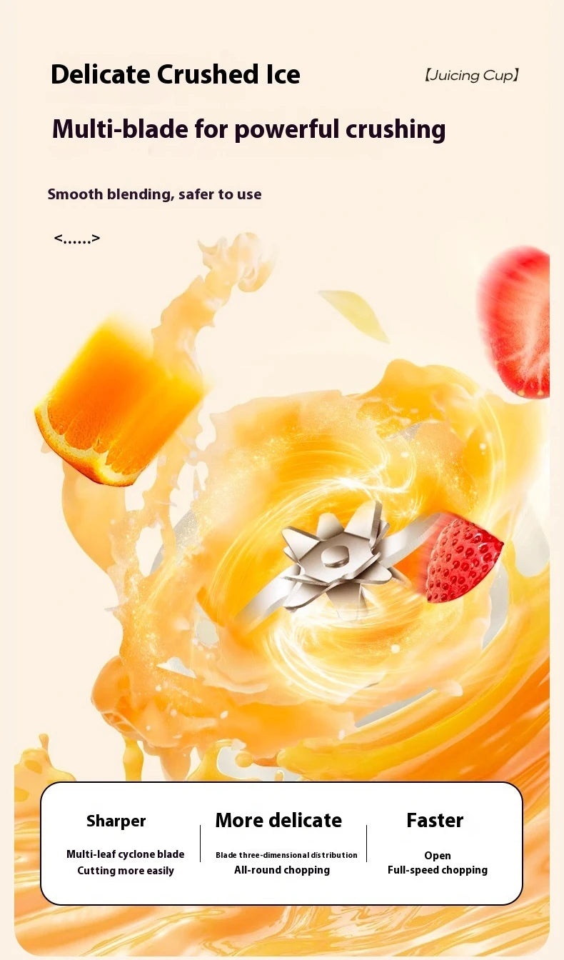 Liquidificador Portátil USB Recarregável 500ml: 3 Níveis de Potência