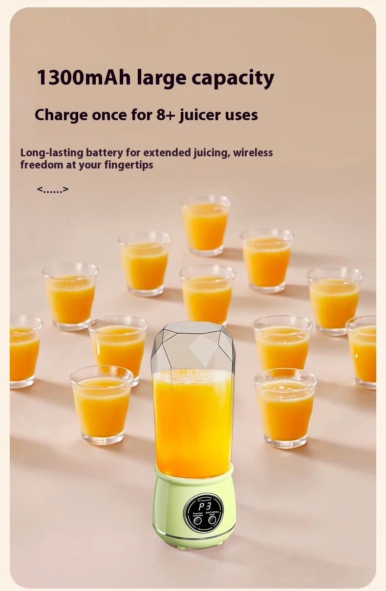 Liquidificador Portátil USB Recarregável 500ml: 3 Níveis de Potência