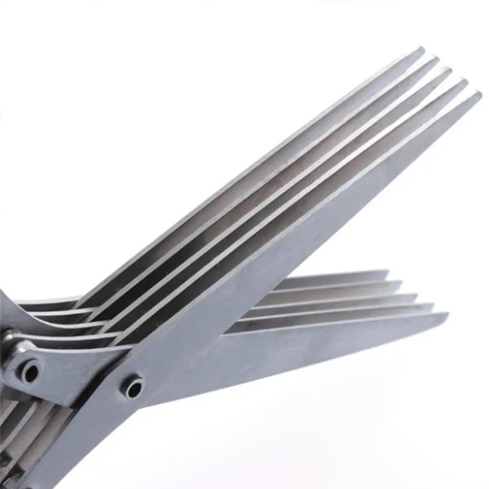 Tesoura Multifuncional para Cozinha: 5 Lâminas (Aço Inox)