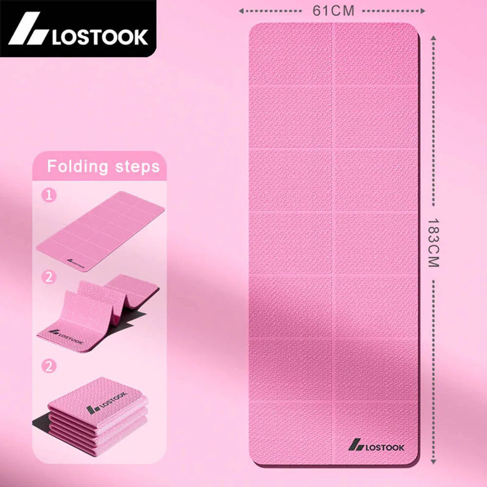 Tapete para Pilates e Yoga Dobrável 4mm Leve e Antiderrapante