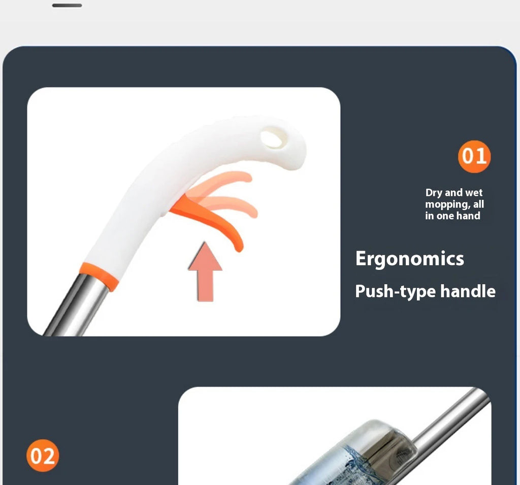 Mop Spray 360°: Limpeza Prática com Borrifador Integrado