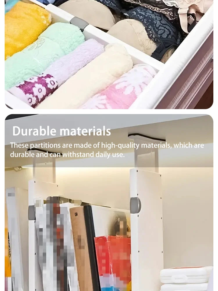 Divisória de Gaveta Ajustável e Retrátil para Organização