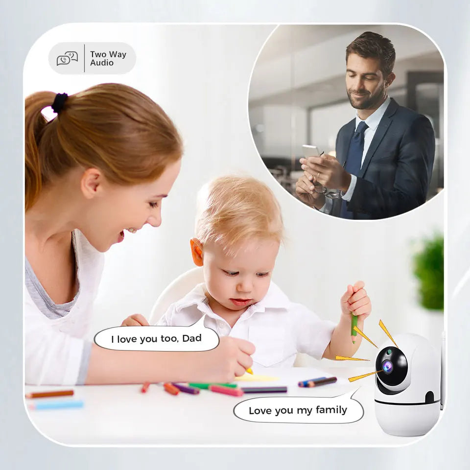 Câmera de Segurança Wifi 360° 2K com Rastreamento Automático