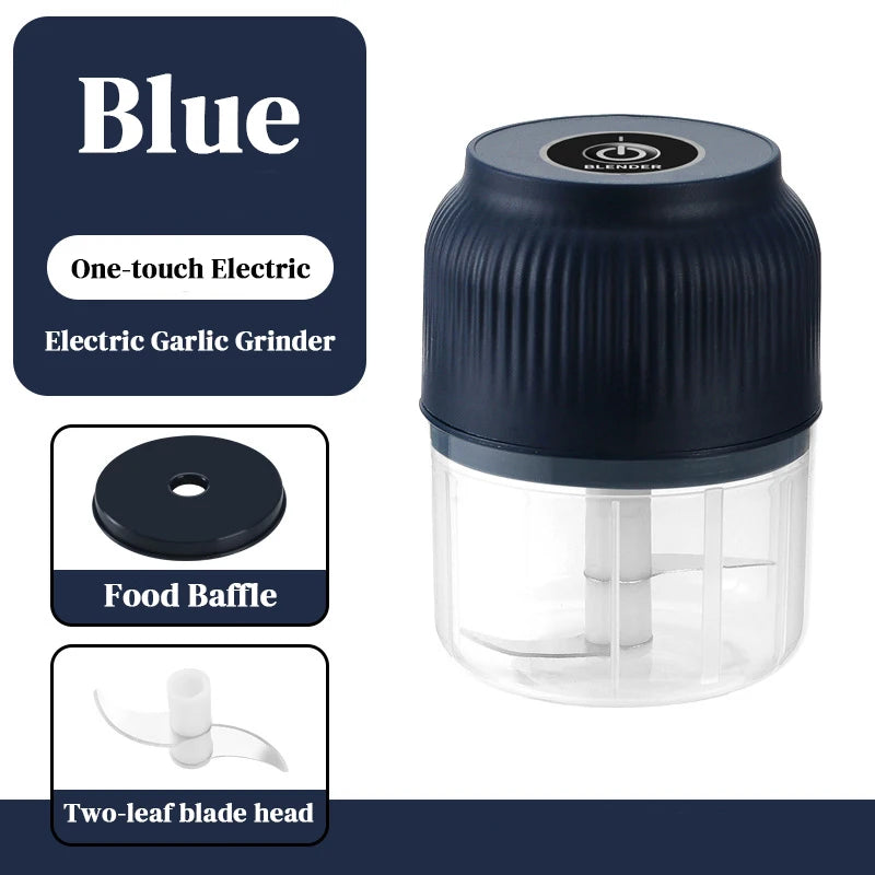 Mini Triturador de Alho Elétrico: Recarregável USB para Cozinha