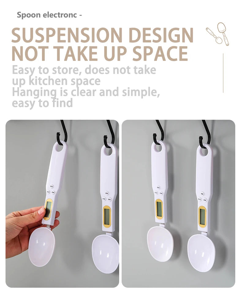 Colher Medidora Eletrônica 500g/0.1g: Balança Digital para Cozinha