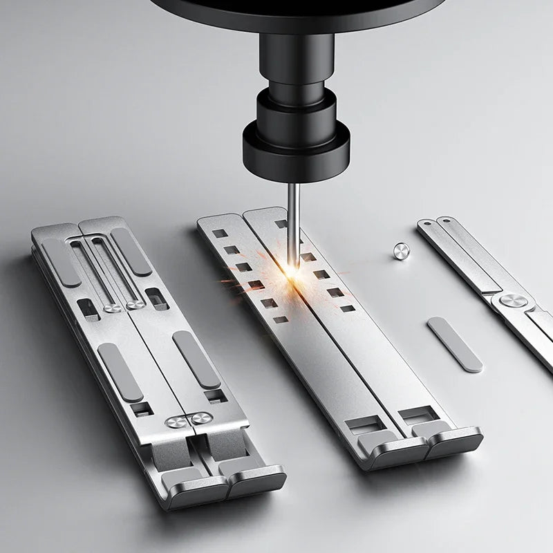 Suporte para Notebook Ajustável e Dobrável em Liga de Alumínio