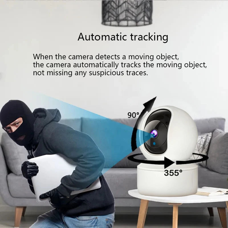 Câmera de Segurança 360°: Com Visão Noturna e Detecção de Movimento