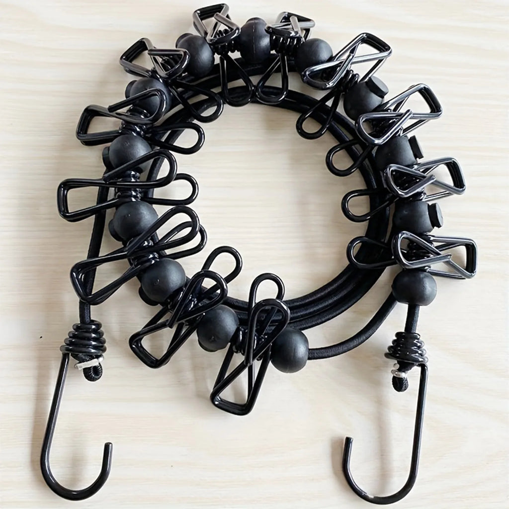 Varal Portátil de Viagem com 12 Pregadores (Retrátil 1.8m)