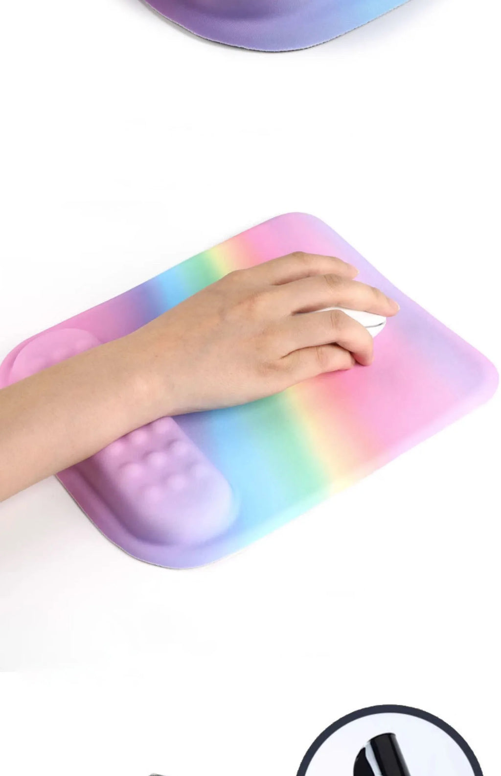 Kit Apoio de Pulso Ergonômico para Teclado e Mouse (Memory Foam)