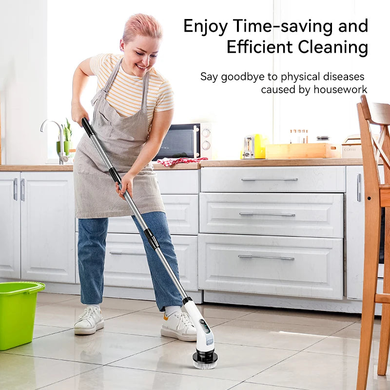 Escova de Limpeza Elétrica Giratória 7 em 1 Sem Fio Recarregável