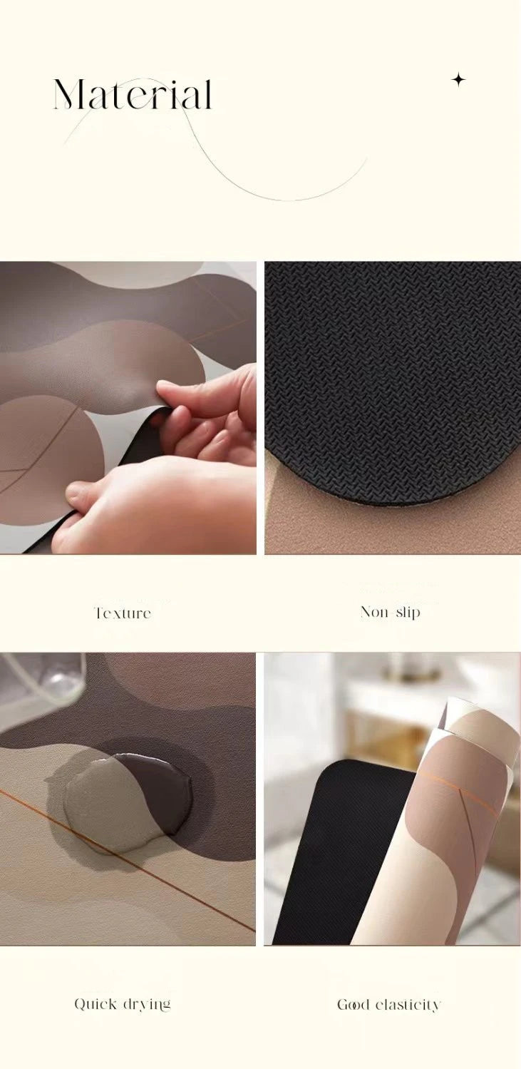 Tapete de Banho Antiderrapante Super Absorvente Secagem Rápida