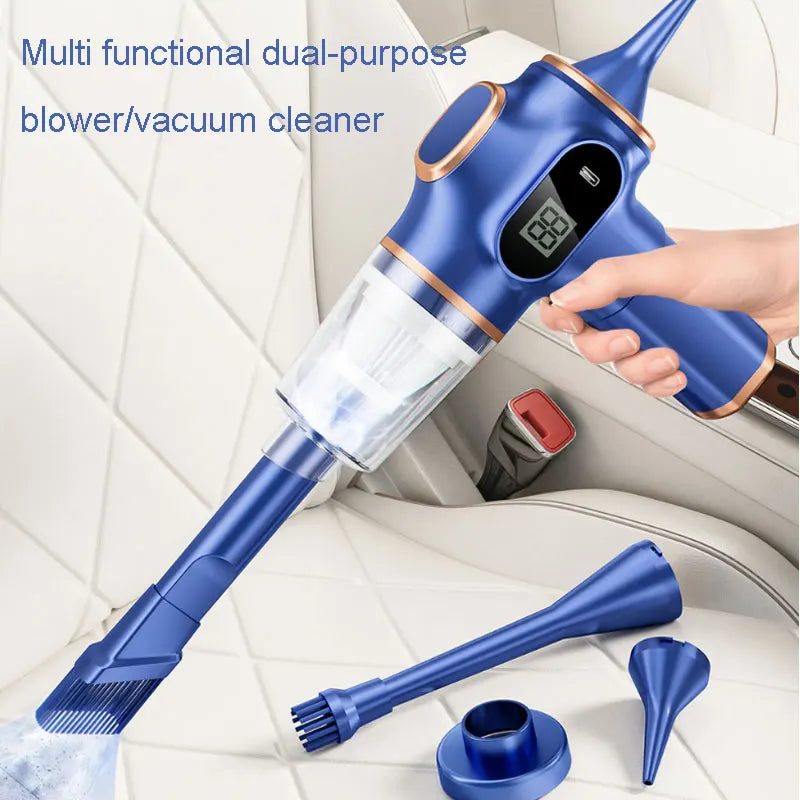 Mini Aspirador de Pó Portátil 4 em 1: Aspira, Sopra, Infla e Carrega