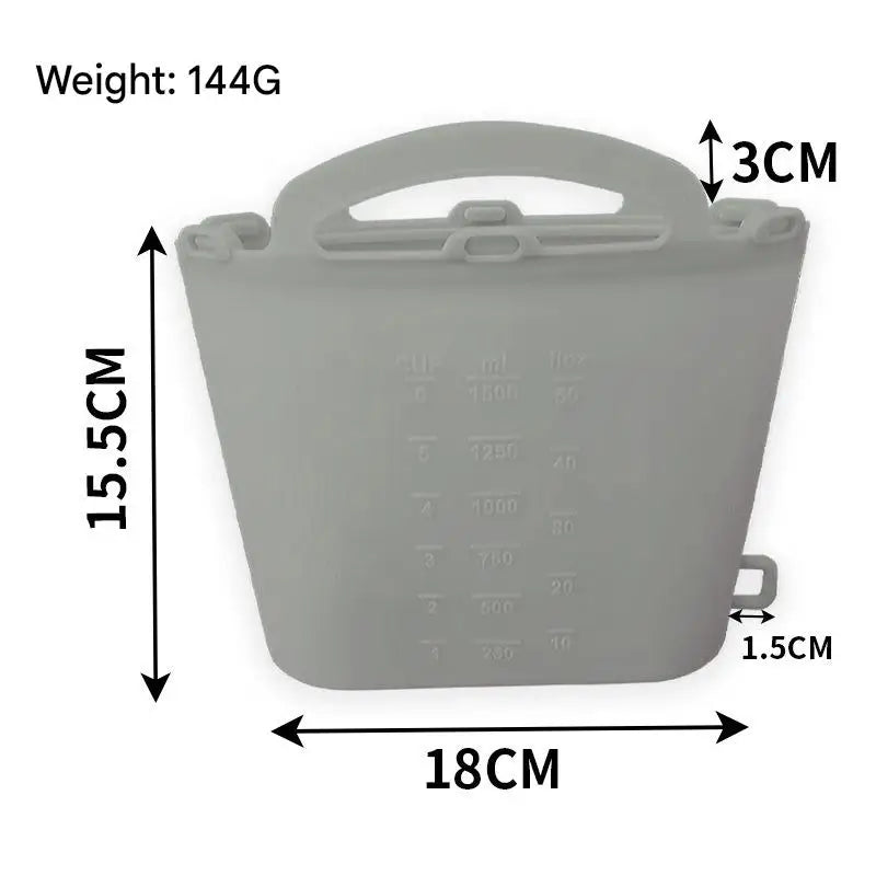 Bolsa Térmica de Silicone 1500ml: Vedação Hermética (Livre de BPA)