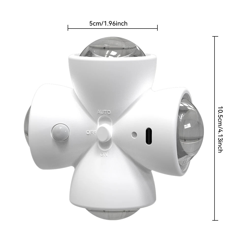 Luminária de Parede Sem Fio com Sensor de Presença (Recarregável USB)
