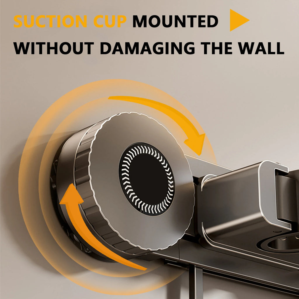 Kit Suporte de Parede Sem Furos com Fixação por Ventosa