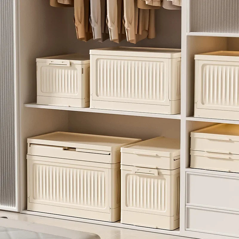 Caixa Organizadora Dobrável com Tampa (Empilhável/Multiuso)