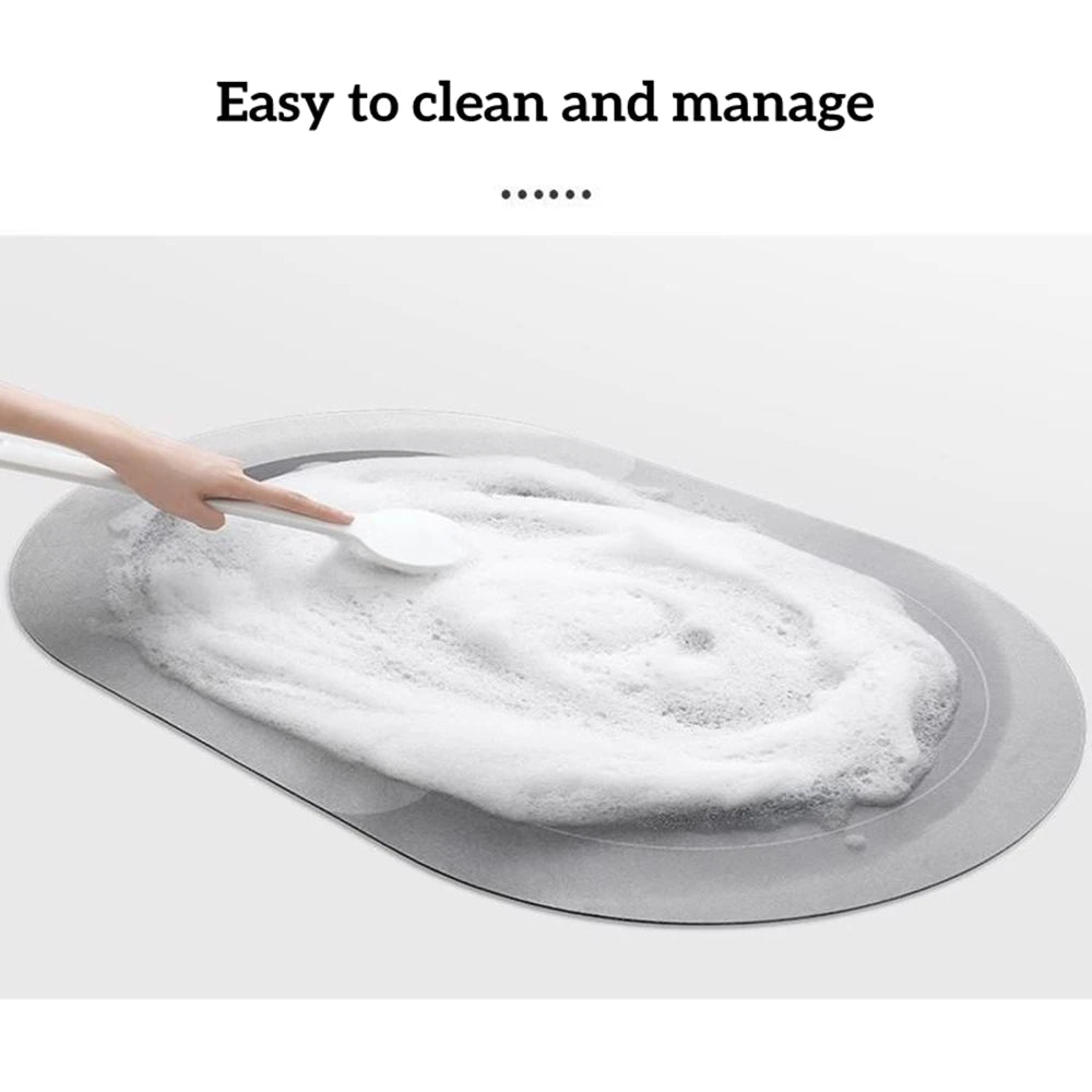 Tapete de Banho Antiderrapante Super Absorvente Secagem Rápida