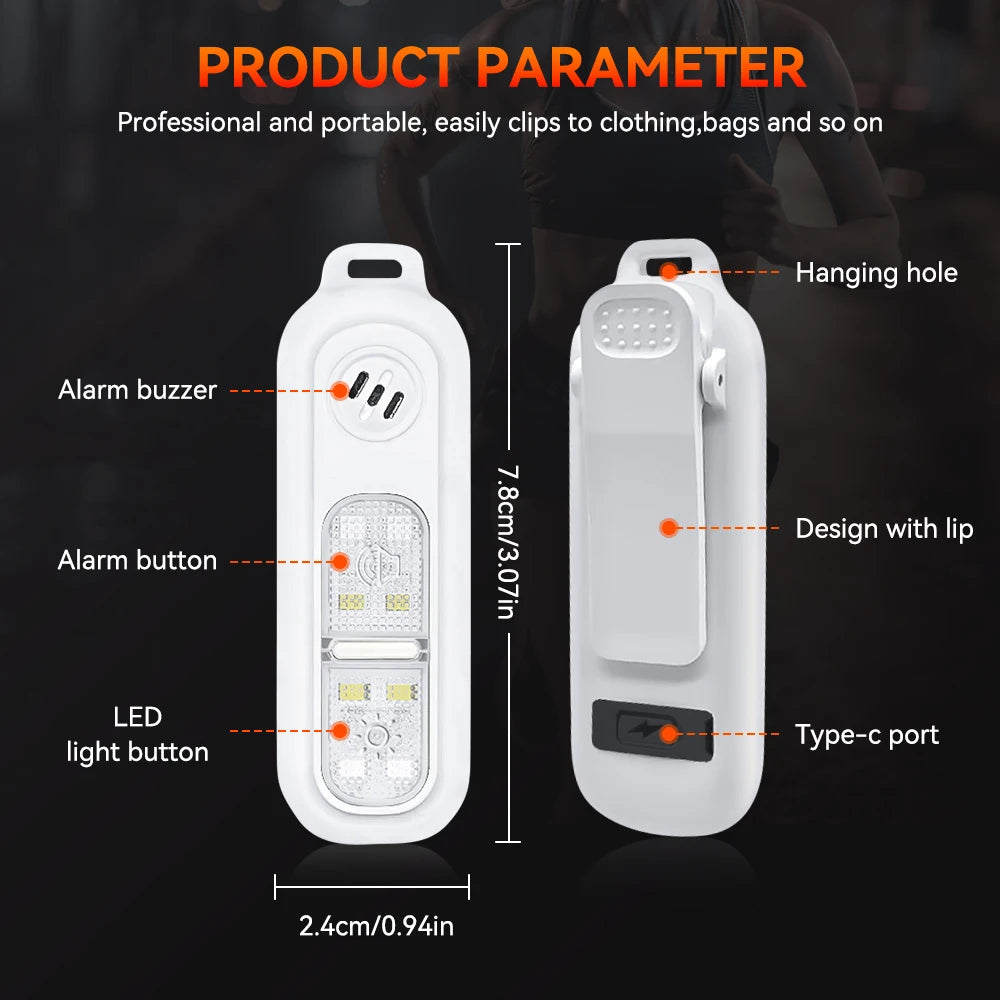 Alarme Pessoal de Defesa Awapow 130dB Recarregável com LED