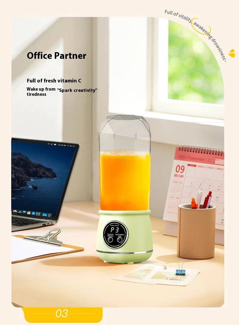 Liquidificador Portátil USB Recarregável 500ml: 3 Níveis de Potência