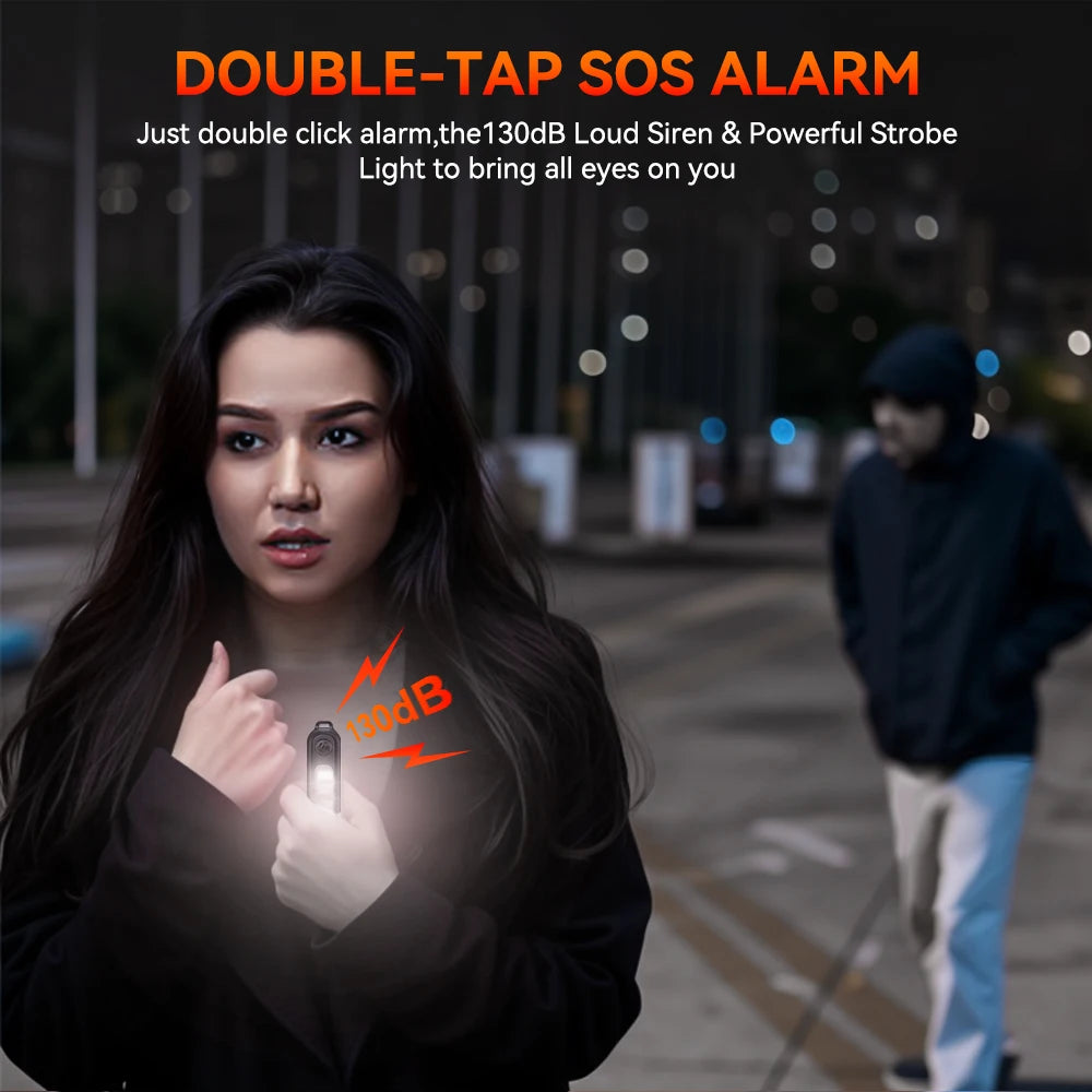 Alarme Pessoal de Defesa Awapow 130dB Recarregável com LED