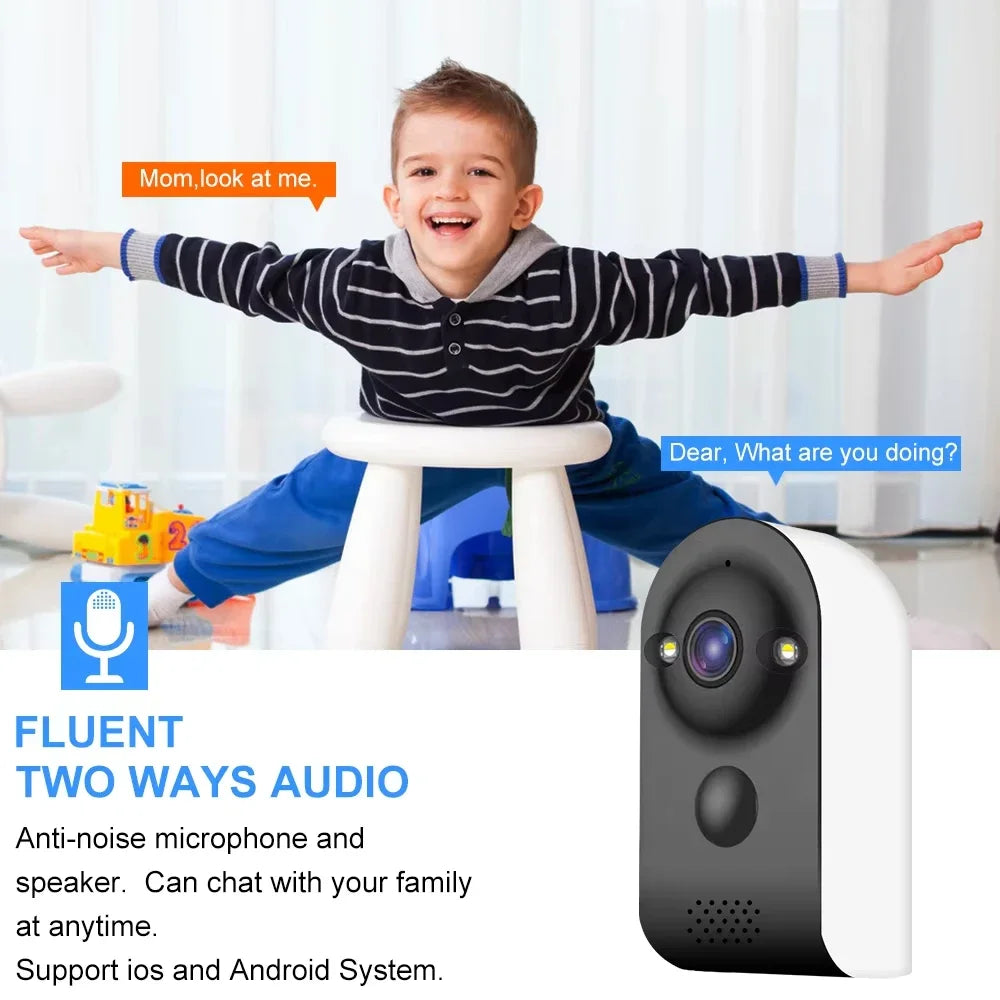 Câmera de Segurança Wifi 5MP Sem Fio com Bateria e Visão Noturna