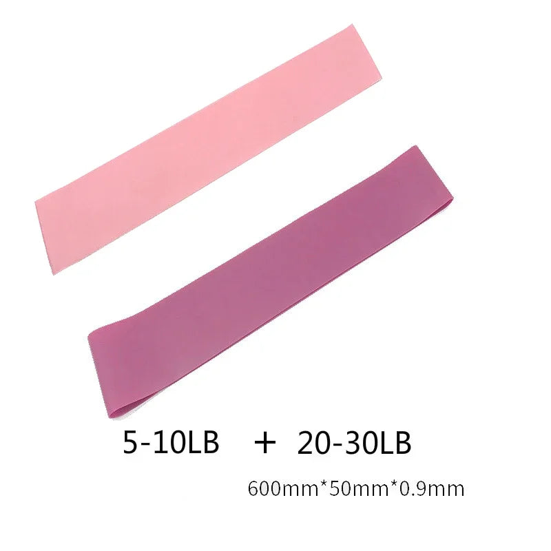 Kit 2 Faixas Elásticas Mini Band para Treino Funcional