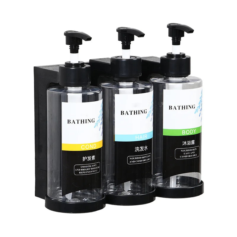 Porta Shampoo de Parede Sem Furo (Dispenser Simples, Duplo ou Triplo)