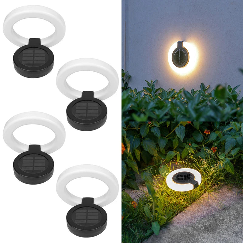 1/4 Unidades Luminária Solar para Jardim com Acendimento Automático (Luz Branca/Quente)