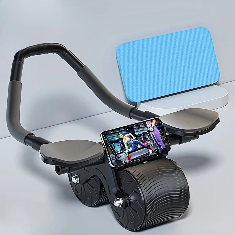 Roda Abdominal Dupla com Suporte para Celular (Exercício em Casa)