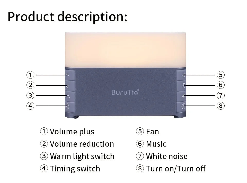 Caixa de Som Relaxante com 39 Sons Calmantes e Temporizador