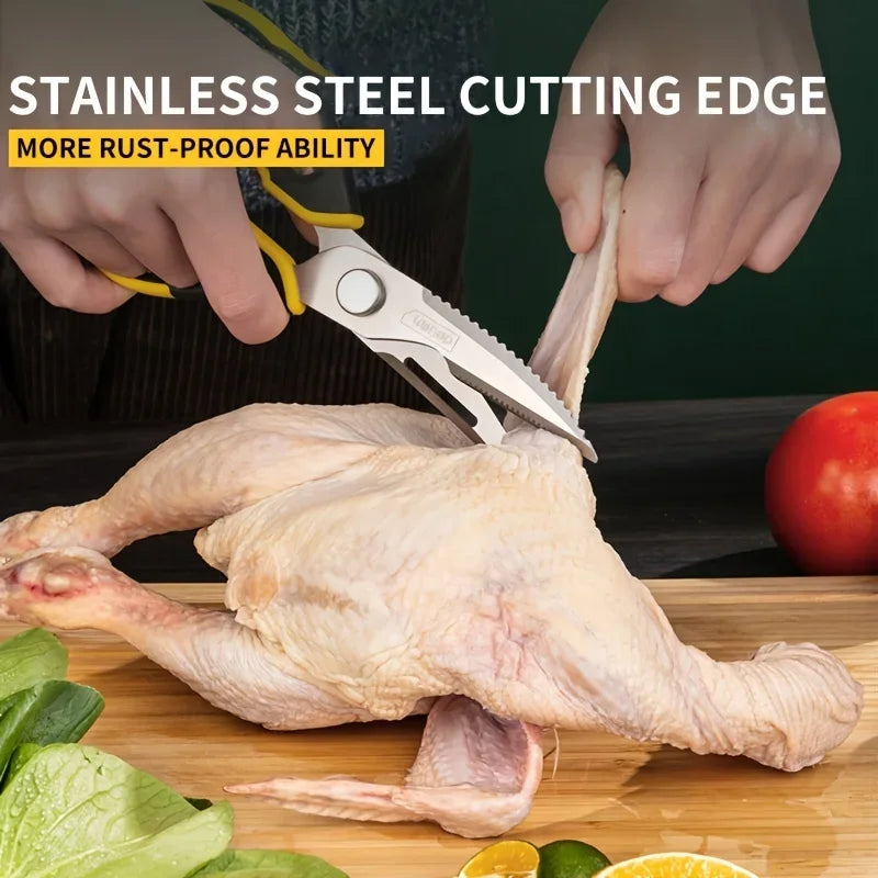 Tesoura de Cozinha Multiuso Reforçada Desmontável: para Frango, Peixe e Ervas