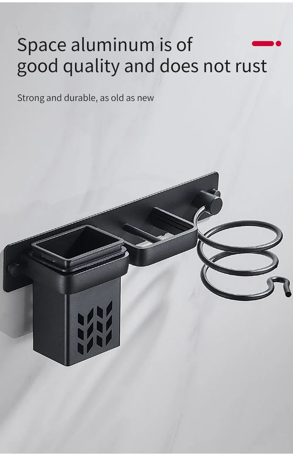 Prateleira de Canto em Alumínio para Acessórios de Banheiro FALANGSHI