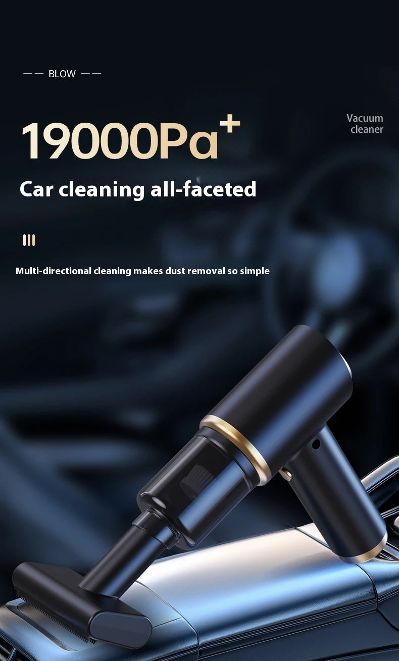 Mini Aspirador e Soprador Recarregável com Acessórios