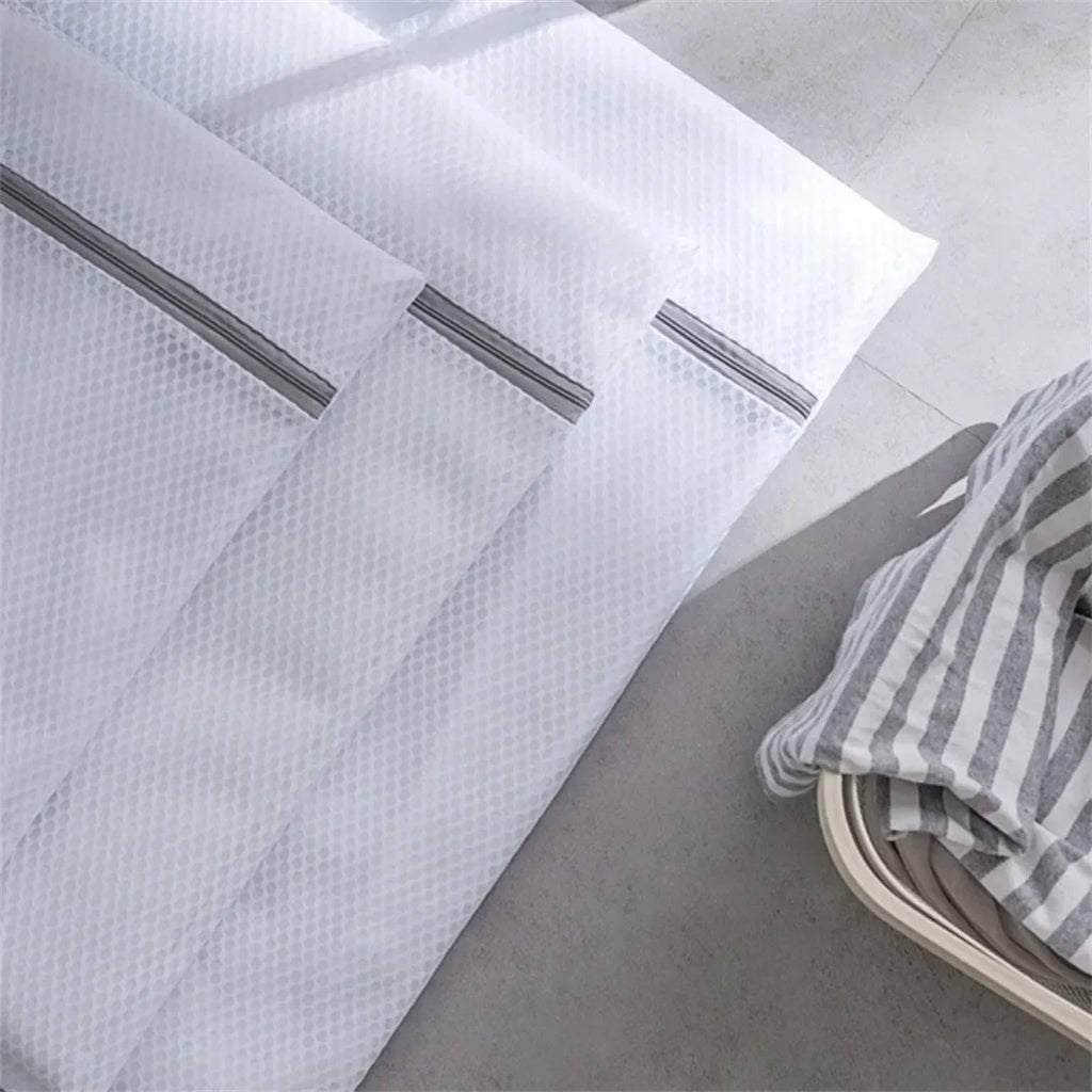 Saco de Lavar Roupas Delicadas (Malha Colmeia) Durável e Reutilizável