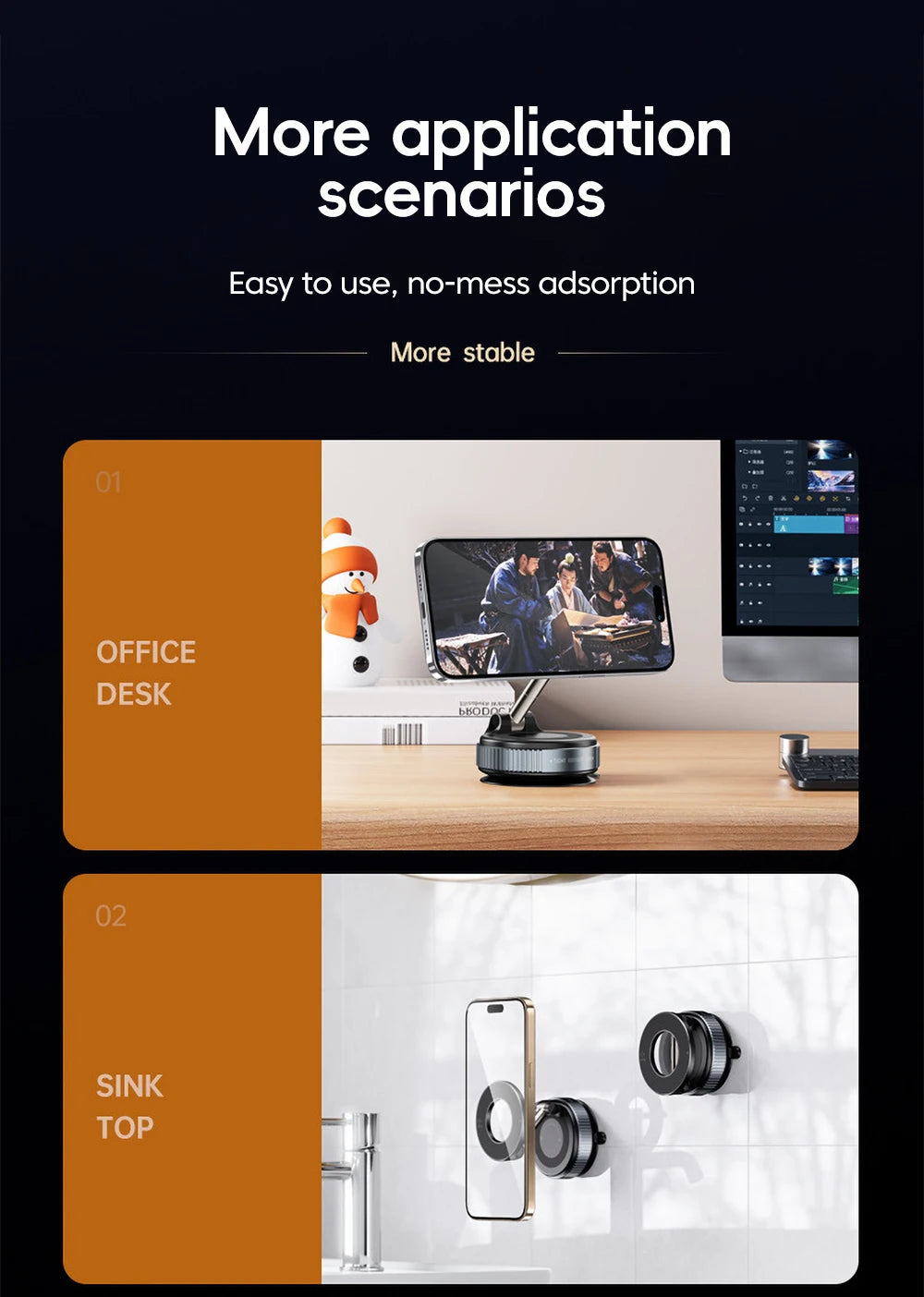 Suporte Magnético Veicular Dobrável com Rotação 360° para Painel