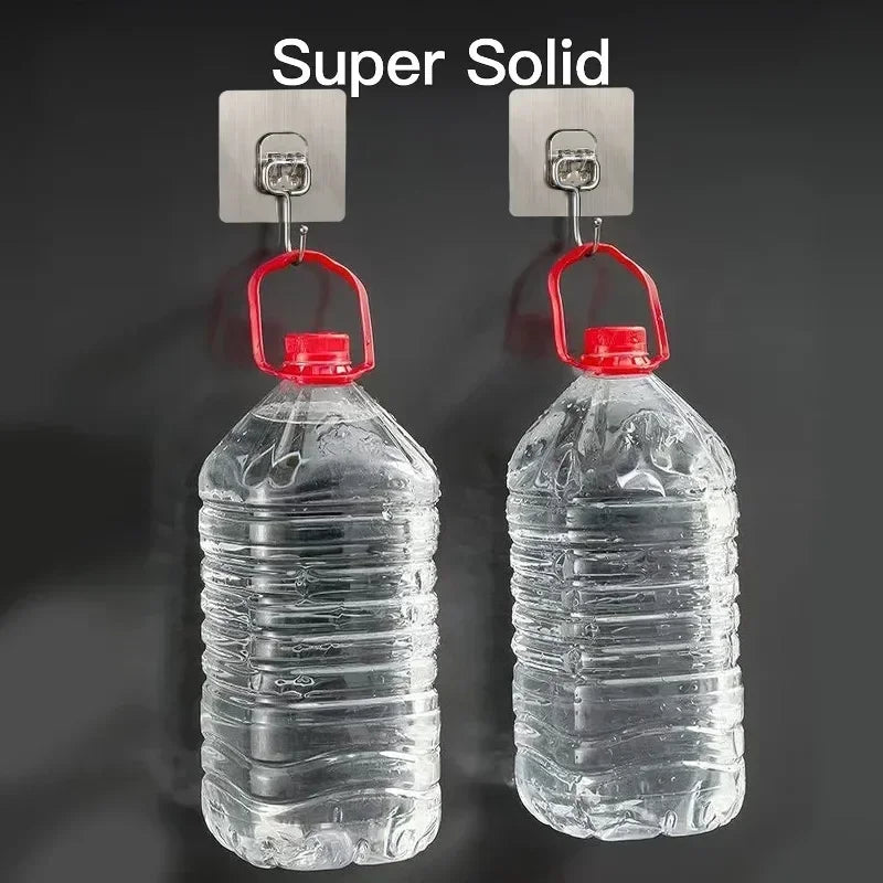 Kit com 3 Ganchos Adesivos de Parede Multiuso (Alta Resistência/Sem Furos)