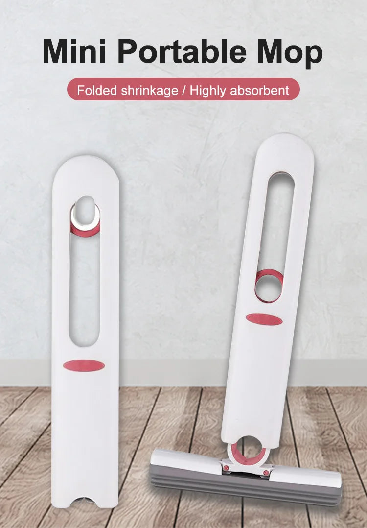 Mini Mop Portátil com Esponja Absorvente - Opções de Kit