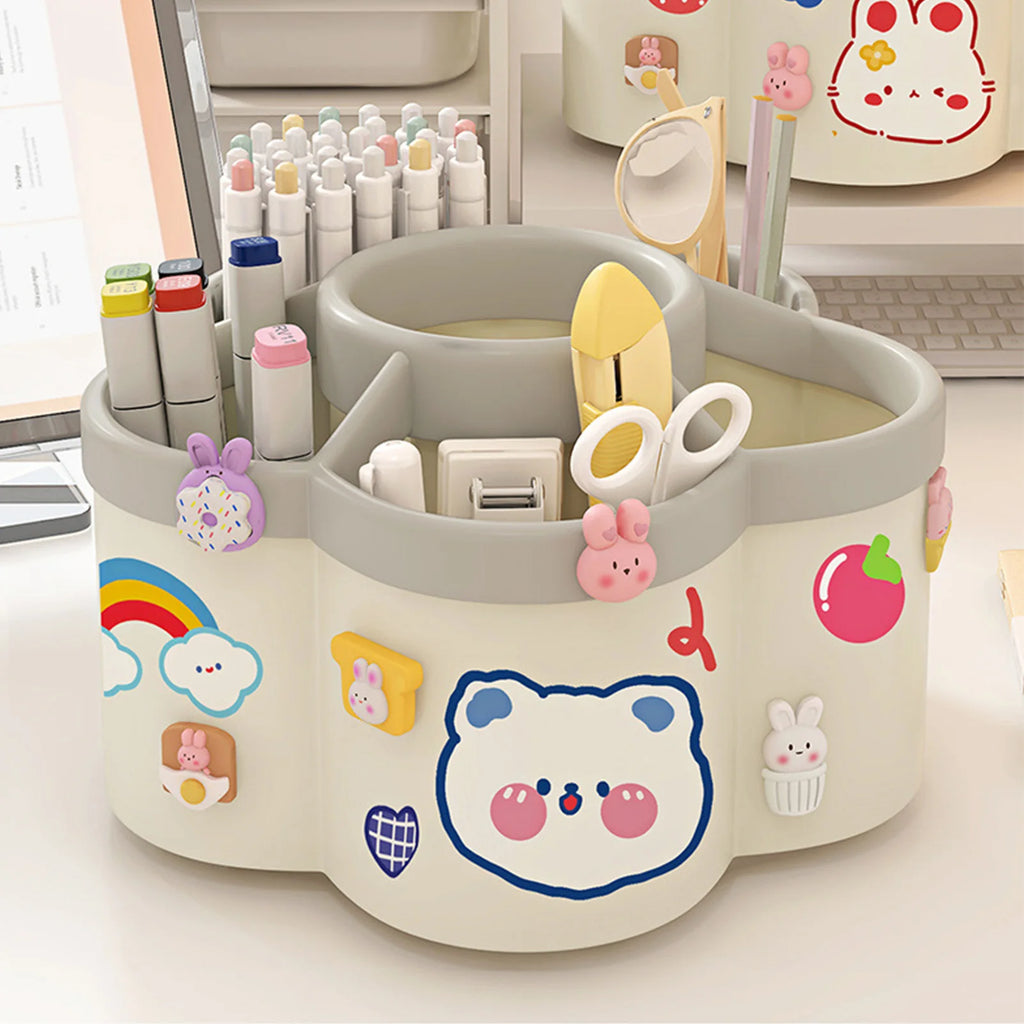 Porta Canetas Giratório 360º Organizador de Mesa e Pincéis