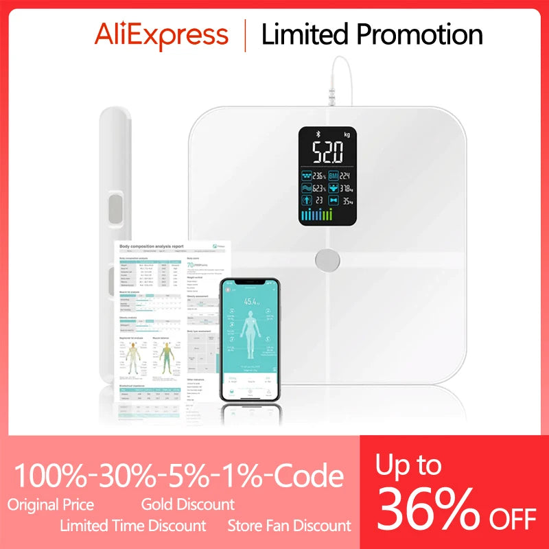 Balança Digital 5kg Aço Inox: Smart com Calculadora Nutricional