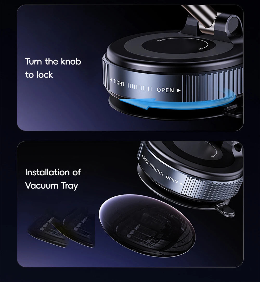 Suporte Magnético Veicular Dobrável com Rotação 360° para Painel