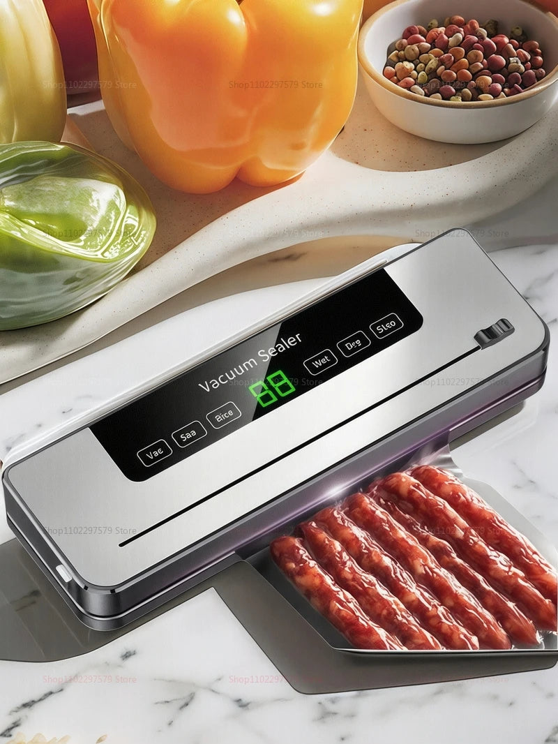 Máquina Seladora a Vácuo: Com Esterilização UV e Cortador Embutido