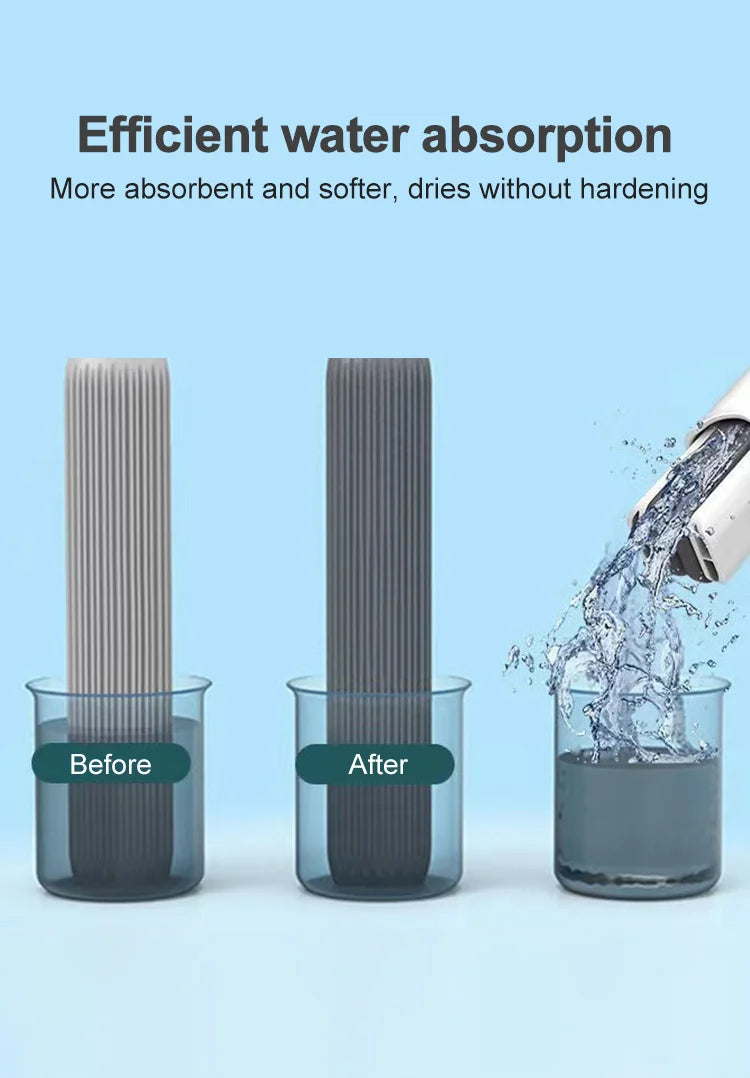 Mini Mop Portátil com Esponja Absorvente - Opções de Kit