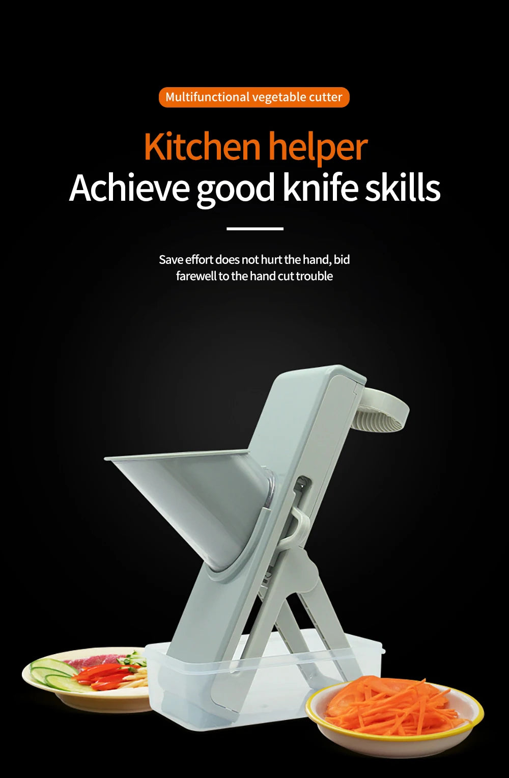 Fatiador Multifuncional: Cortador, Ralador e Picador (Aço Inox)