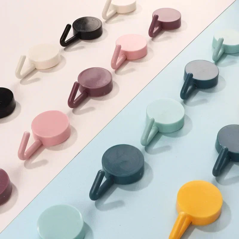 Kit com 5 Ganchos Autocolantes Multiuso (Sem Furos)