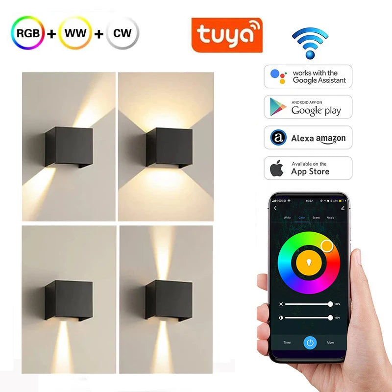 Luminária de Parede Smart Wifi RGBW (Uso Interno/Externo)