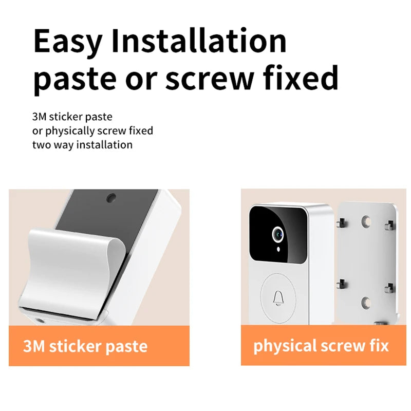 Campainha com Câmera Wifi Sem Fio 1080p (Funciona a Pilha)